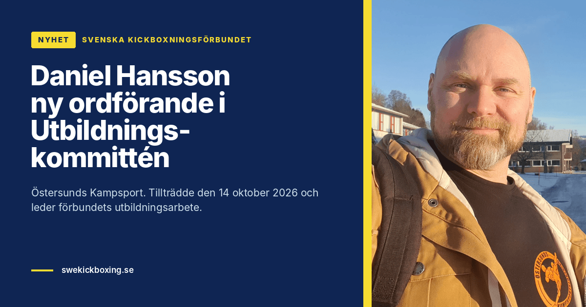 Daniel Hansson ny ordförande i Utbildningskommittén